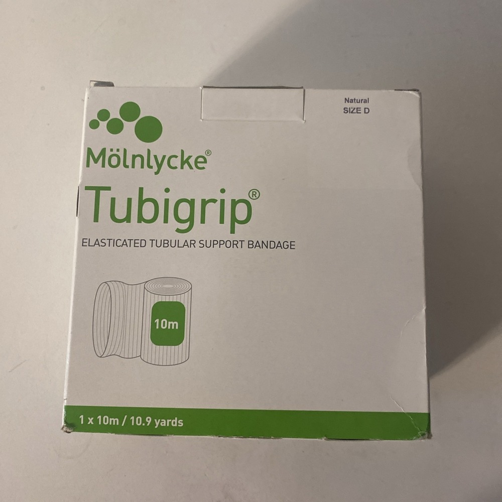 Molnlycke Tubigrip 1437 Size D Natural Color Elasticated Tubular Bandage 10M